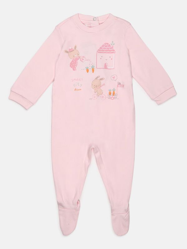 Pink Printed Babysuit image number 0